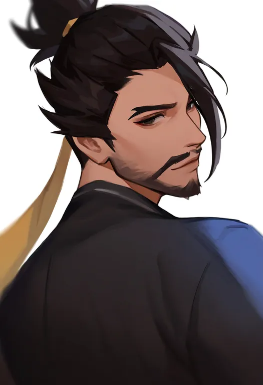 masterpiece, best quality, newest, absurdres, highres, safe, hanzo_(overwatch), overwatch, solo, upper_body… — by k3scat, made with ComfyUI