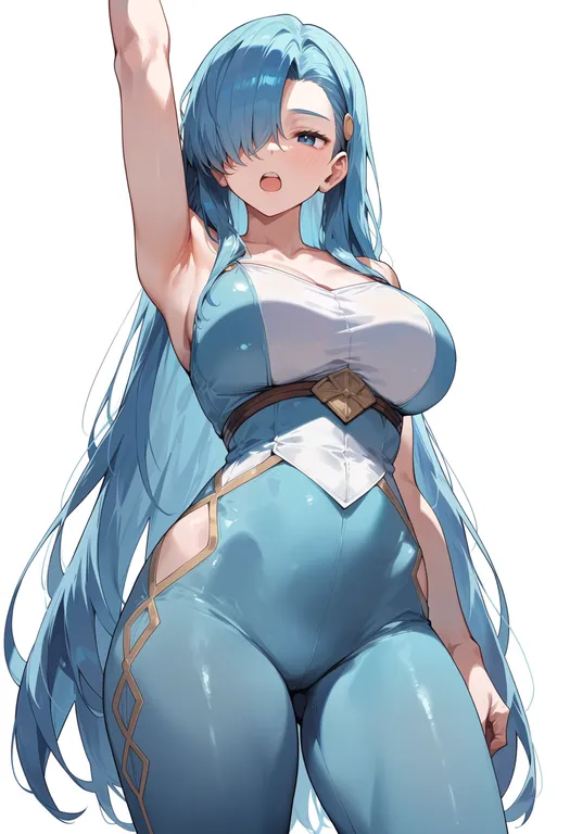 masterpiece, best quality, score_7, safe, fire emblem: fortune's weave, solo, simple background — by k3scat, made with ComfyUI
