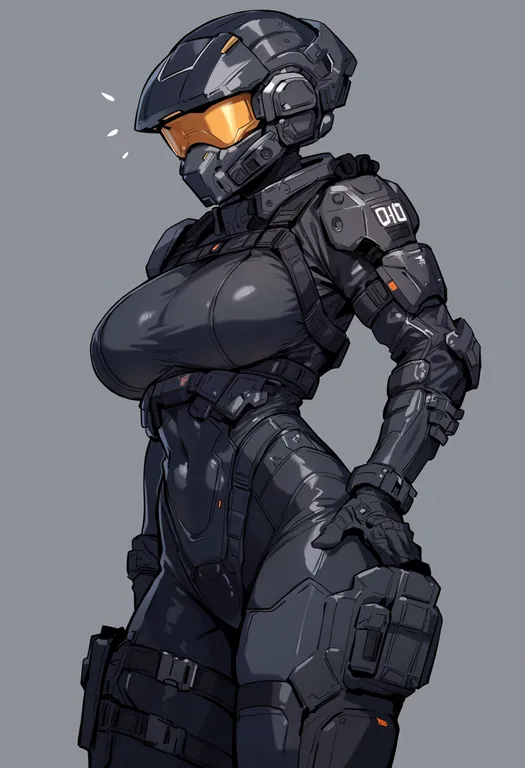 masterpiece, best quality, score_7, safe, visor, 1girl, solo, simple background — by k3scat, made with ComfyUI