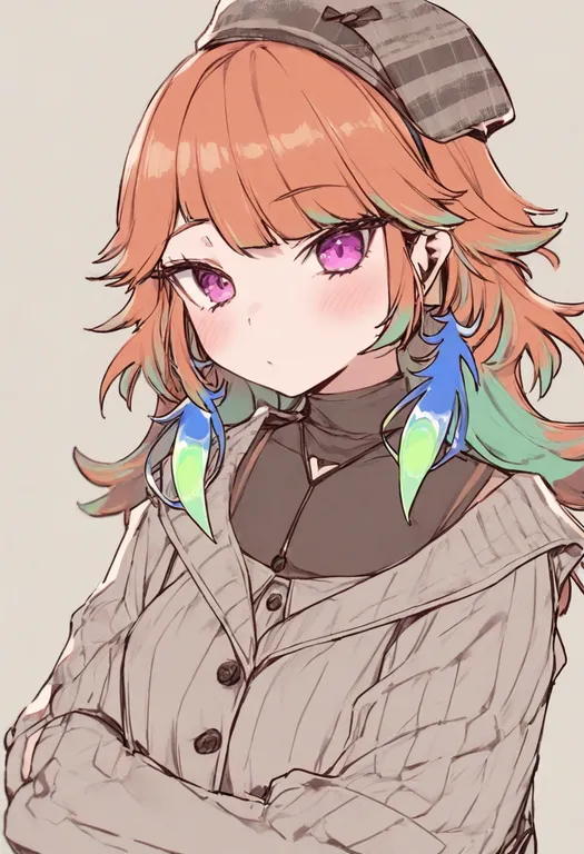 masterpiece, best quality, general, takanashi kiara, hololive english, solo, upper body, simple background — by k3scat, made with ComfyUI
