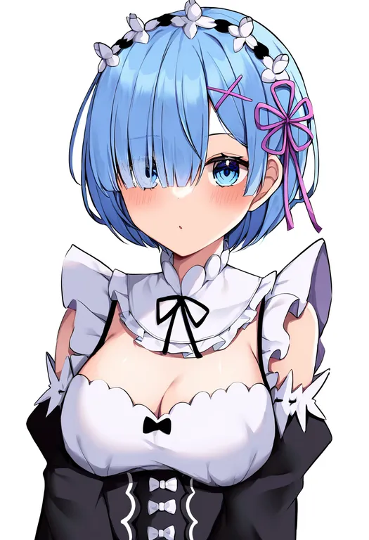 masterpiece, best quality, newest, absurdres, highres, safe, rem_(re:zero), re:zero_kara_hajimeru_isekai_seikatsu, solo, — by k3scat, made with ComfyUI