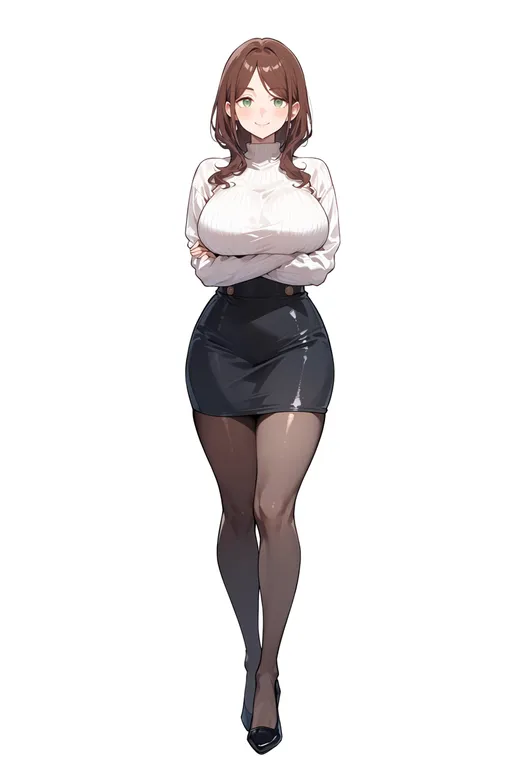 masterpiece, best quality, score_7, safe, harukana receive, solo, full body, simple background — by k3scat, made with ComfyUI
