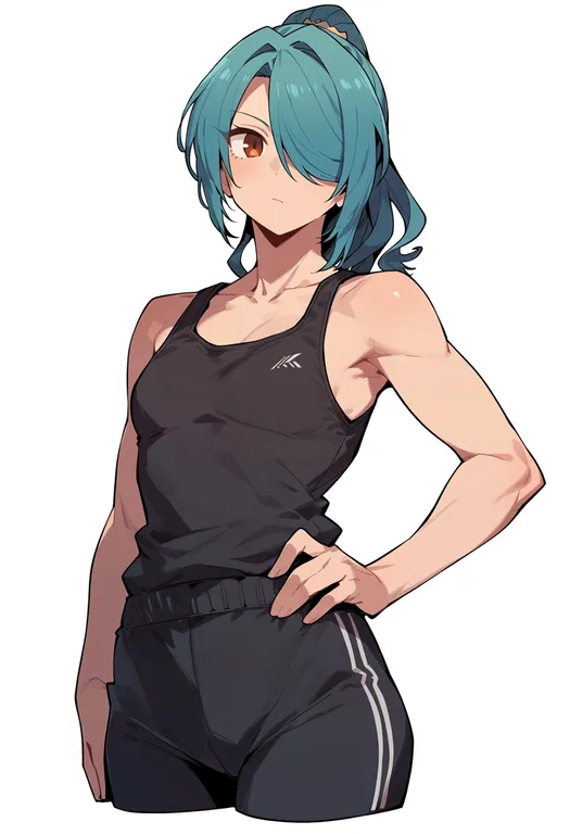 masterpiece, best quality, score_7, safe, kazemaru ichirouta, solo, upper body, simple background — by k3scat, made with ComfyUI