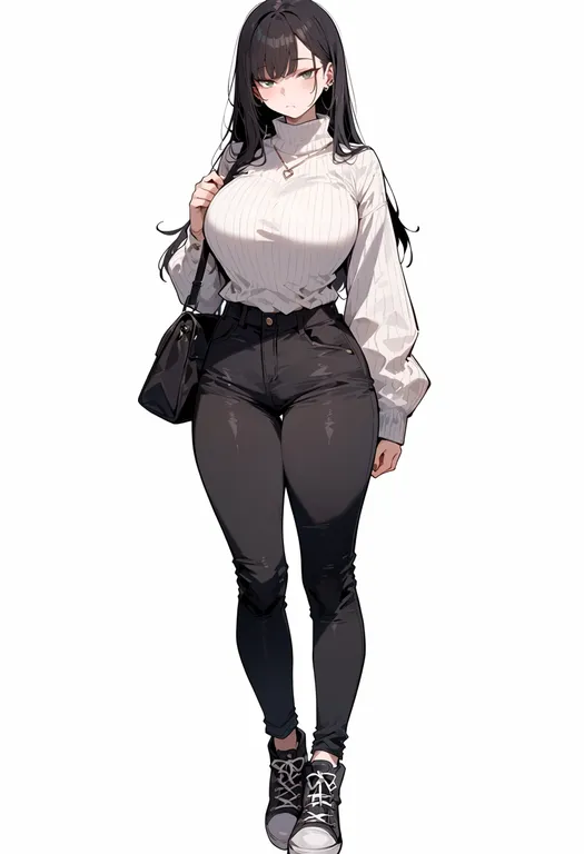 masterpiece, best quality, score_7, safe, crushing, 1girl, solo, full body, simple background — by k3scat, made with ComfyUI