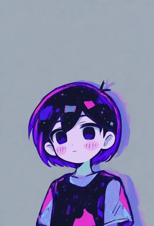 masterpiece, best quality, general, kel (headspace) (omori), omori, solo, upper body, simple background — by k3scat, made with ComfyUI