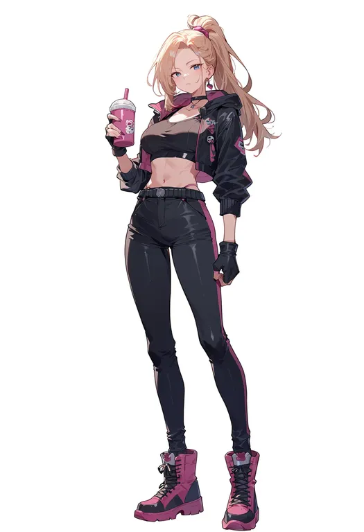 masterpiece, best quality, score_7, safe, attacker you!, solo, full body, simple background — by k3scat, made with ComfyUI