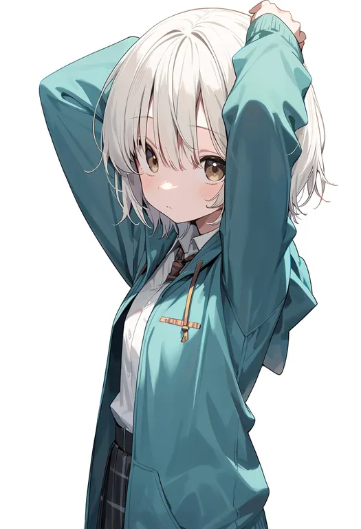 masterpiece, best quality, score_7, safe, kuze shizuka, solo, upper body, simple background — by k3scat, made with ComfyUI