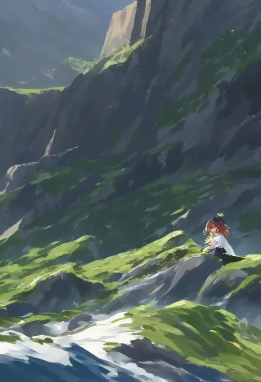 masterpiece, best quality, general, cliff, 1girl, solo — by k3scat, made with ComfyUI