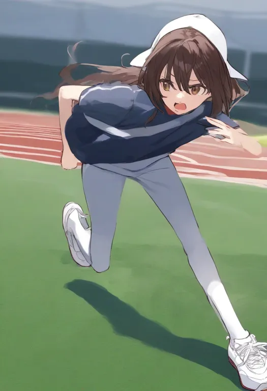 masterpiece, best quality, general, running track, 1girl, solo — by k3scat, made with ComfyUI