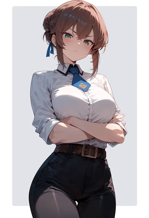 masterpiece, best quality, score_7, safe, baka to test to shoukanjuu, solo, simple background — by k3scat, made with ComfyUI
