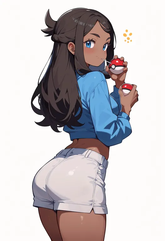 masterpiece, best quality, score_7, safe, pokemon omega ruby and alpha sapphire, solo, simple background — by k3scat, made with ComfyUI