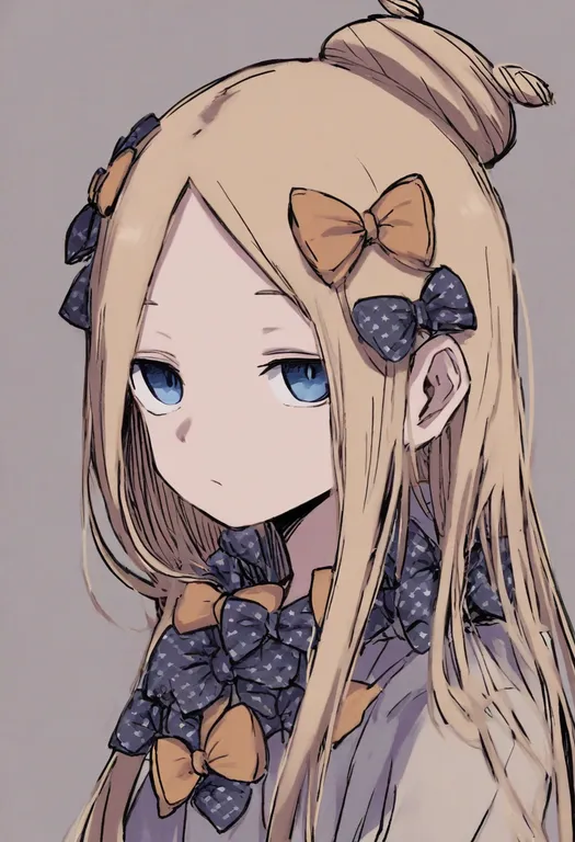 masterpiece, best quality, general, abigail williams (fate), fate/grand order, solo, upper body, simple background — by k3scat, made with ComfyUI