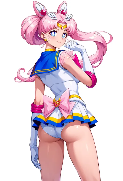 masterpiece, best quality, score_7, safe, bishoujo senshi sailor moon supers, solo, simple background — by k3scat, made with ComfyUI
