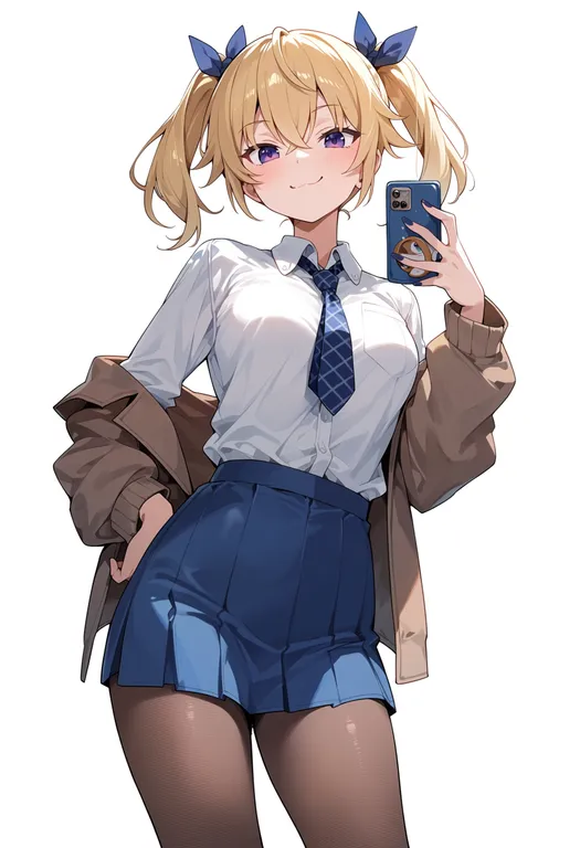 masterpiece, best quality, score_7, safe, grisaia phantom trigger, solo, simple background — by k3scat, made with ComfyUI