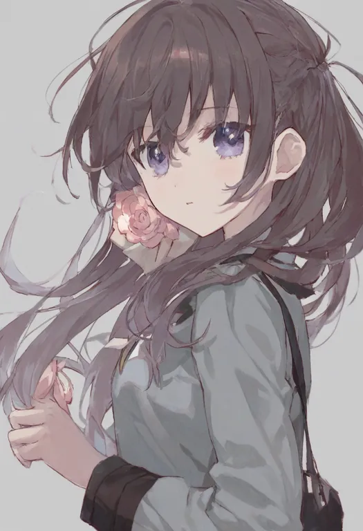 masterpiece, best quality, general, takamatsu tomori, solo, upper body, simple background — by k3scat, made with ComfyUI