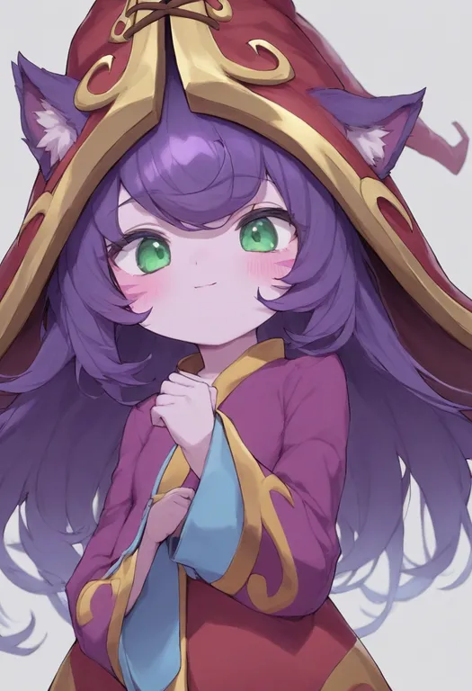 masterpiece, best quality, general, lulu (league of legends), league of legends, solo, upper body, simple background — by k3scat, made with ComfyUI