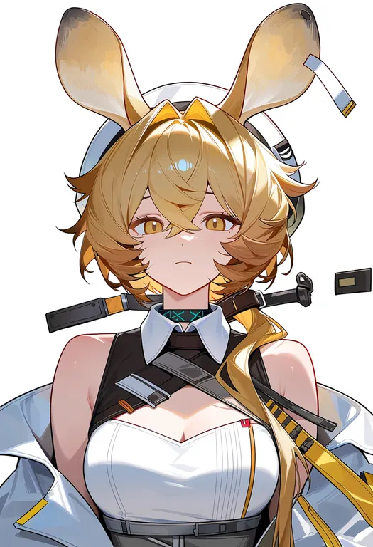 masterpiece, best quality, score_7, safe, dorothy (arknights), arknights, solo, upper body, simple background — by k3scat, made with ComfyUI
