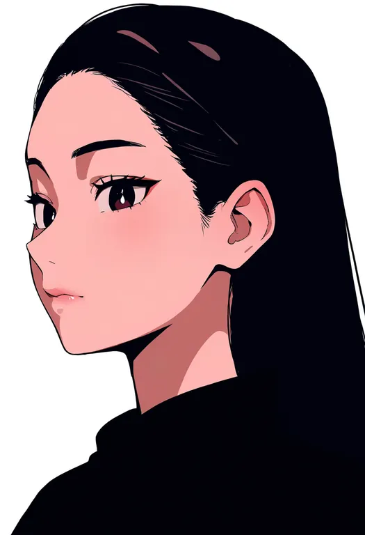 masterpiece, best quality, newest, absurdres, highres, safe, hair_pulled_back, 1girl, solo, portrait, simple_background — by k3scat, made with ComfyUI