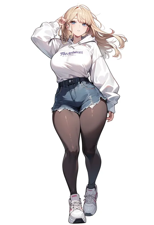 masterpiece, best quality, score_7, safe, touch (manga), solo, full body, simple background — by k3scat, made with ComfyUI