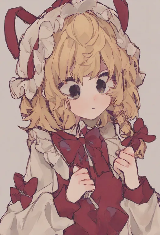 masterpiece, best quality, general, red bow, 1girl, solo, simple background — by k3scat, made with ComfyUI