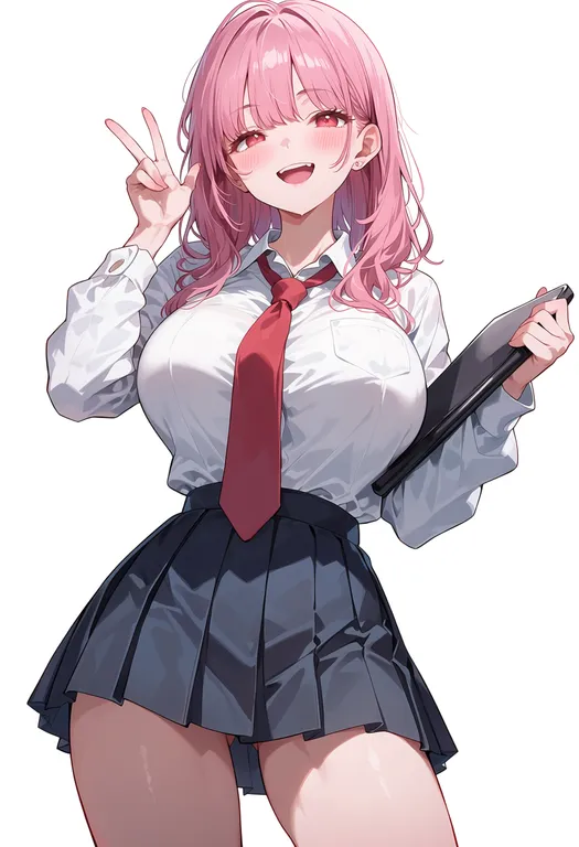 masterpiece, best quality, score_7, safe, oyakusoku love, solo, simple background — by k3scat, made with ComfyUI