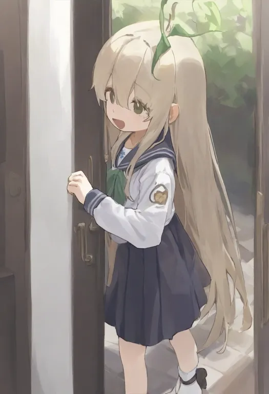 masterpiece, best quality, general, opening door, 1girl, solo — by k3scat, made with ComfyUI