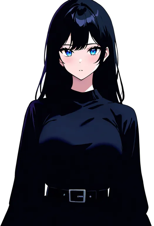 masterpiece, best quality, newest, absurdres, highres, safe, belt, 1girl, solo, upper_body, simple_background — by k3scat, made with ComfyUI