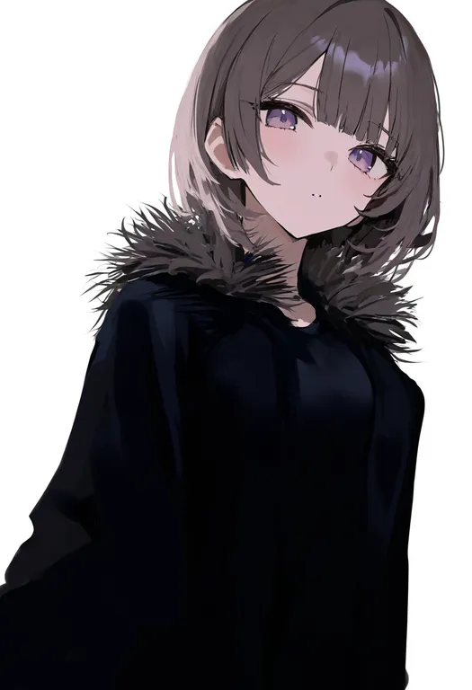 masterpiece, best quality, newest, absurdres, highres, safe, fur, 1girl, solo, simple_background — by k3scat, made with ComfyUI