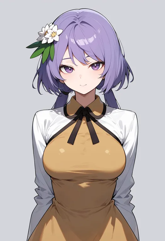 masterpiece, best quality, score_7, safe, tsukumo benben, solo, upper body, simple background — by k3scat, made with ComfyUI
