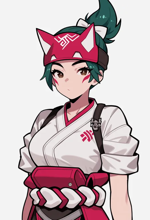 masterpiece, best quality, score_7, safe, kiriko (overwatch), overwatch, solo, upper body, simple background — by k3scat, made with ComfyUI