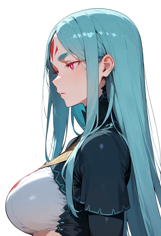 masterpiece, best quality, score_7, safe, tiamat (fate), solo, upper body, simple background — by k3scat, made with ComfyUI