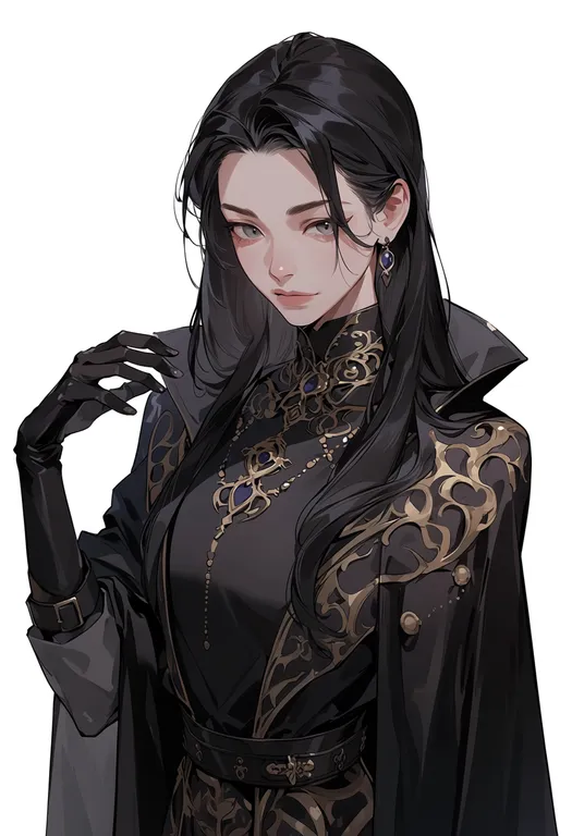 masterpiece, best quality, score_7, safe, the hierophant (tarot), 1girl, solo, upper body, simple background — by k3scat, made with ComfyUI