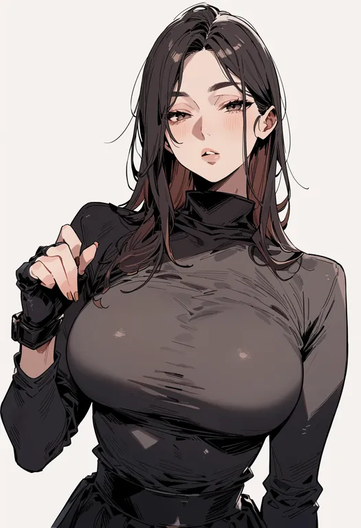 masterpiece, best quality, score_7, safe, single glove, 1girl, solo, upper body, simple background — by k3scat, made with ComfyUI