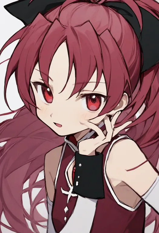 masterpiece, best quality, general, sakura kyoko (magical girl), mahou shoujo madoka magica (anime), solo, upper body… — by k3scat, made with ComfyUI