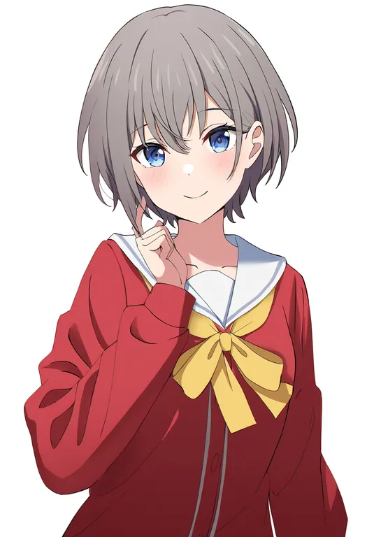 masterpiece, best quality, newest, absurdres, highres, safe, takamatsu_tomori, solo, upper_body, simple_background — by k3scat, made with ComfyUI