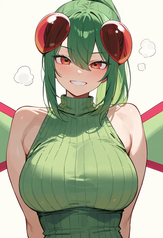 masterpiece, best quality, score_7, safe, flygon, solo, upper body, simple background — by k3scat, made with ComfyUI