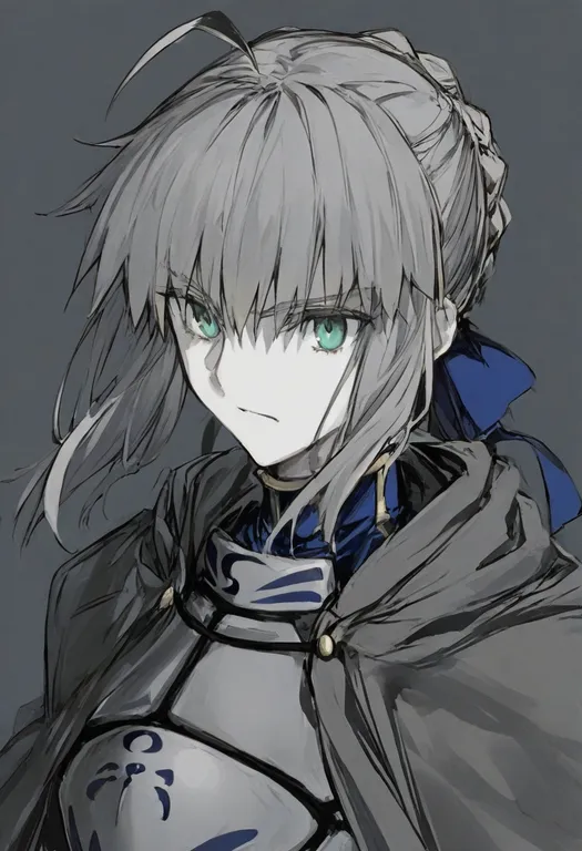 masterpiece, best quality, general, artoria pendragon (fate), fate/stay night, solo, upper body, simple background — by k3scat, made with ComfyUI