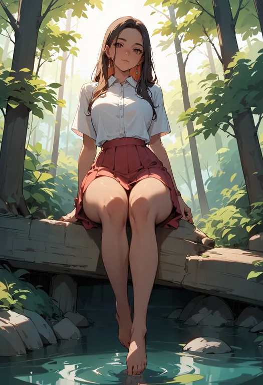 masterpiece, best quality, score_7, safe, nature, 1girl, solo — by k3scat, made with ComfyUI