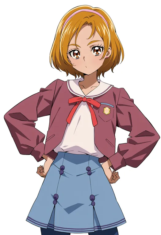 masterpiece, best quality, score_7, safe, yes! precure 5 gogo!, solo, simple background — by k3scat, made with ComfyUI