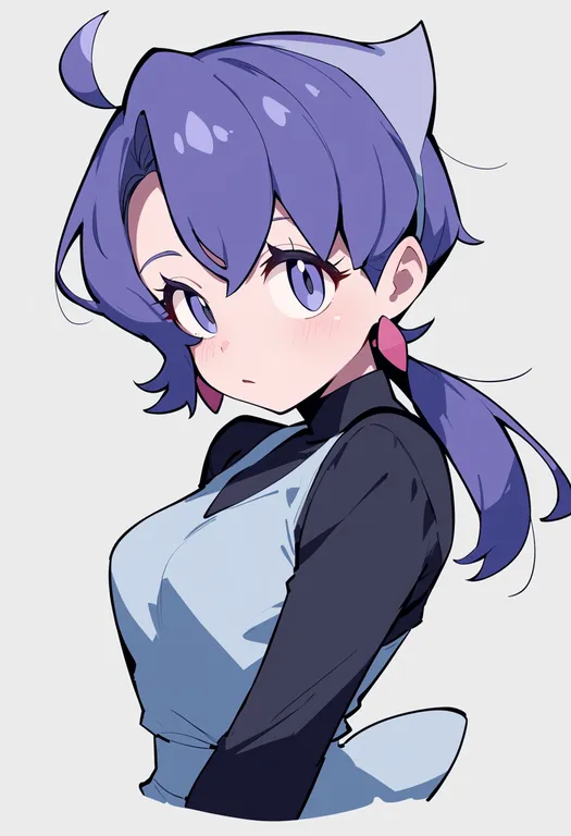 masterpiece, best quality, score_7, safe, jacinthe (pokemon), pokemon, solo, upper body, simple background — by k3scat, made with ComfyUI