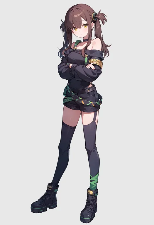 masterpiece, best quality, score_7, safe, shimizu s-pulse, solo, full body, simple background — by k3scat, made with ComfyUI