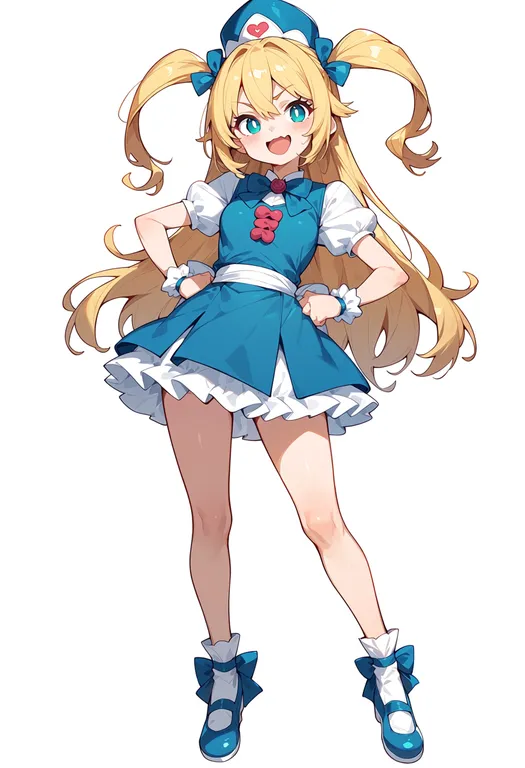 masterpiece, best quality, score_7, safe, fushigiboshi no futago hime, solo, simple background — by k3scat, made with ComfyUI