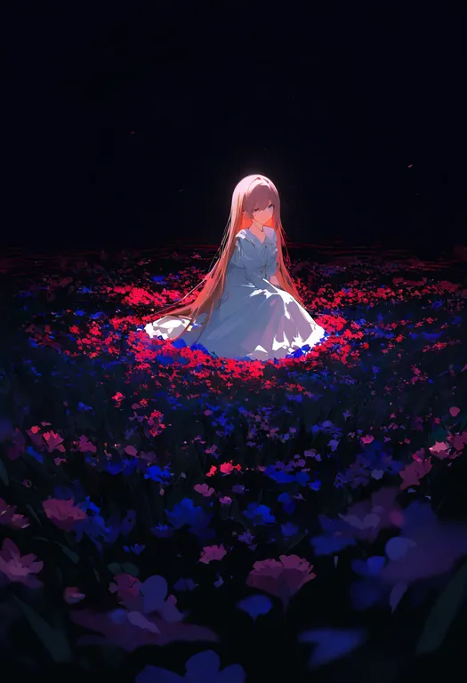 masterpiece, best quality, newest, absurdres, highres, safe, flower_bed, 1girl, solo — by k3scat, made with ComfyUI