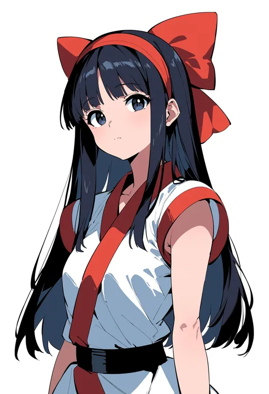 masterpiece, best quality, score_7, safe, nakoruru, solo, upper body, simple background — by k3scat, made with ComfyUI
