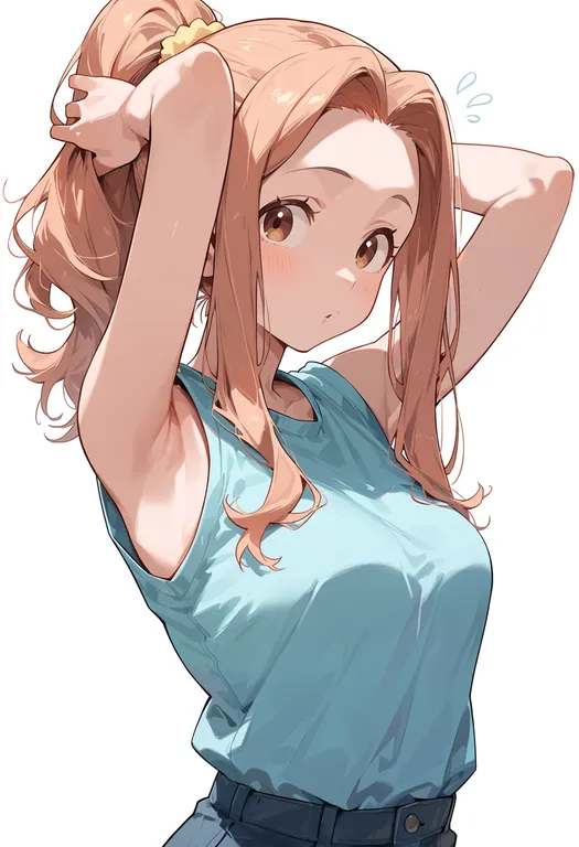 masterpiece, best quality, score_7, safe, tachikawa mimi, solo, upper body, simple background — by k3scat, made with ComfyUI