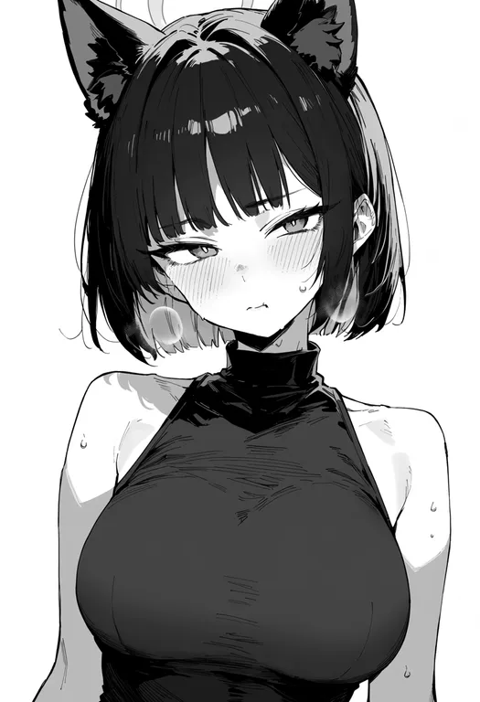 masterpiece, best quality, score_7, safe, cannibalism, 1girl, solo, upper body, simple background — by k3scat, made with ComfyUI