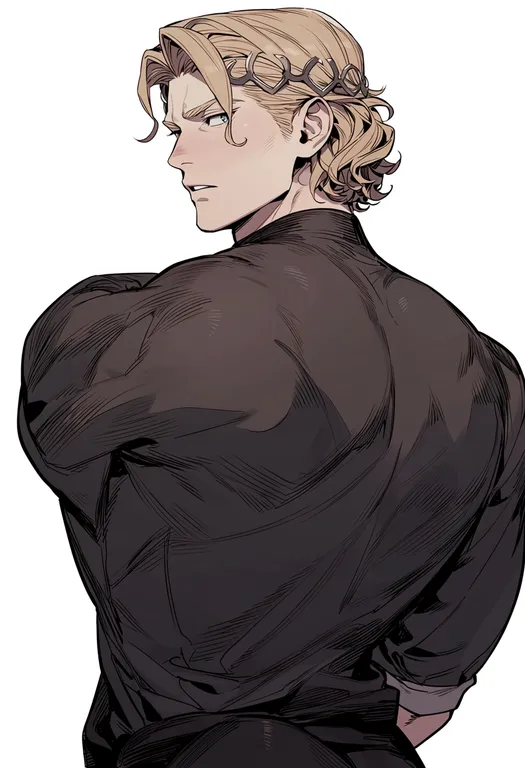 masterpiece, best quality, score_7, safe, xander (fire emblem), fire emblem, solo, upper body, simple background — by k3scat, made with ComfyUI