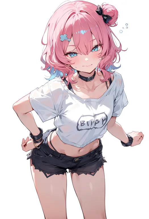 masterpiece, best quality, score_7, safe, di gi charat, solo, simple background — by k3scat, made with ComfyUI