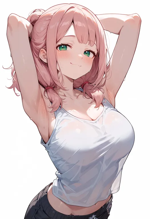 masterpiece, best quality, score_7, safe, uehara himari, solo, upper body, simple background — by k3scat, made with ComfyUI