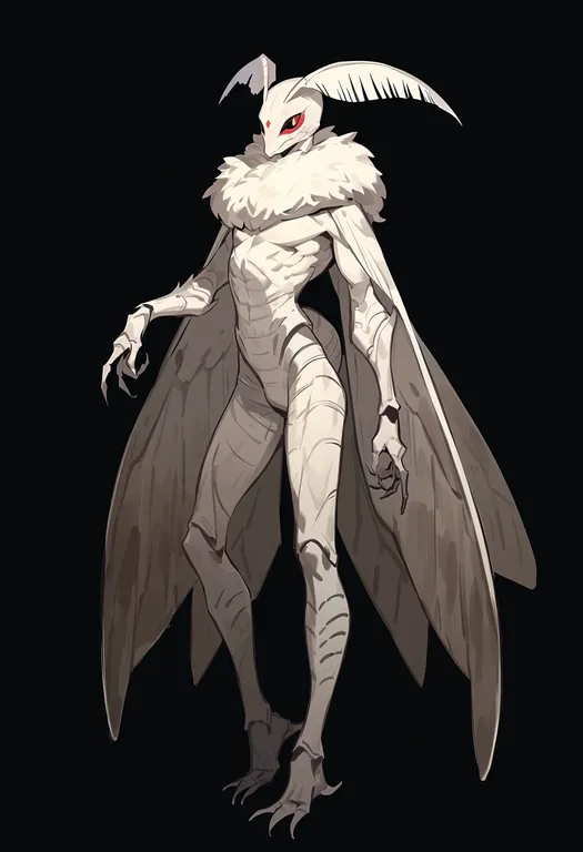masterpiece, best quality, score_7, safe, moth boy, 1boy, solo, simple background — by k3scat, made with ComfyUI